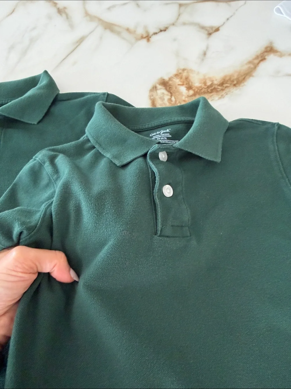 Cat & Jack Classic Green Polo Shirt for Kids - XS- 4/5